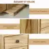 Ehtekarp peegli, sahtlite ja kaelakeehoidikutega | E-pood Tootemaailm Puidust paulownia raamiga mööbli detailid: kergelt kõrbenud pind ja dekoratiivne metallnupp