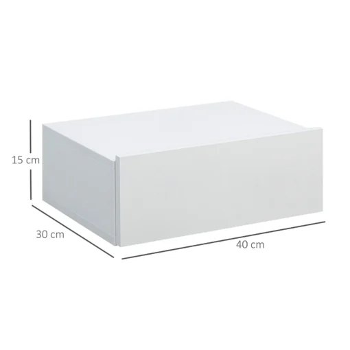 Seinale kinnitatavad öökapid sahtliga, 2 tk | E-pood Tootemaailm Valge risttahukas kast mõõtudega 40 x 30 x 15 cm