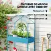 Majakujuline kahetasandiline metallist taimeriiul riputuskonksuga | E-pood Tootemaailm Sinine majakujuline metallist taimekast riputusaasaga, rõdul või terrassil taimede kasvatamiseks