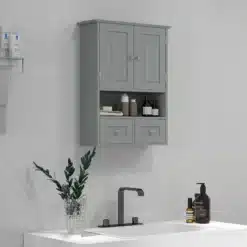 Halli hall seinakapp vannitoas, kahe ukse ja kahe sahtliga