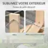 Puidust aiasild ketipiiretega 100 × 32 × 48 cm | E-pood Tootemaailm Dekoratiivne aiapontoon puidust postide ja kettega käsipuuga