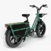Elektriline kargoratas FIIDO T2 Longtail Cargo, Forest Green | E-pood Tootemaailm Roheline elektrijalgratas pakiraamiga, paksude rehvide ja mustade lisatarvikutega