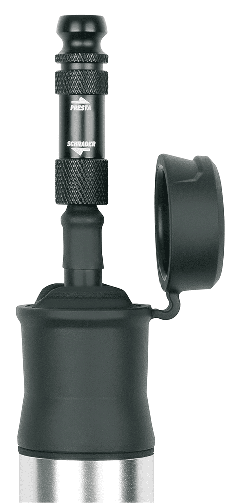 Käsipump SKS Airflex Explorer, must | E-pood Tootemaailm Jalgrattapumba ventiiliotsik Presta ja Schrader ventiilidele kaitsekorgiga
