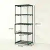 Viiekorruseline metallist taimeriiul 67 x 49 x 138 cm | E-pood Tootemaailm Viie tasandiga metallist riiul mõõtudega 138 x 67 x 49 cm, riiuliplaadi mõõdud 64 x 45 cm