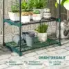 Viiekorruseline metallist taimeriiul 67 x 49 x 138 cm | E-pood Tootemaailm Rohelise metallraamiga traatriiul lillepottide ja kastekannuga aias