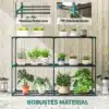 Kolmetasandiline taimeriiul lillepottidele | E-pood Tootemaailm Tugev metallist taimelava või riiul roheliste toataimedega, robusete materjalidega