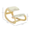 Puidust ergonoomiline kiikuv põlvitamistool pehme istmepadjaga | E-pood Tootemaailm Puidust kiiktool pehmendustega, mõõtmed 85 x 55 x 55 cm, istme kõrgus 33 cm ja seljatoe osa 41 cm ning 48 cm