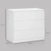 3 sahtliga kummut magamistuppa, 73 cm kõrge | E-pood Tootemaailm Valge kolme sahtliga kummut mõõtudega 80 x 39 x 73 cm