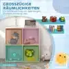 Laste mänguasjade riiul kangast hoiukastidega 4 sektsiooni | E-pood Tootemaailm Nelja avatud sahtliga laste hoiuriiul mänguasjade, raamatute ja riiete korrastamiseks
