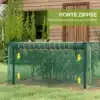 Putukavõrguga madal kasvuhoone peenrale 125 × 373 × 62,5 cm | E-pood Tootemaailm Roheline võrkkattega aiatunnel tõmblukuga ukse ja ülesrullitud kattega