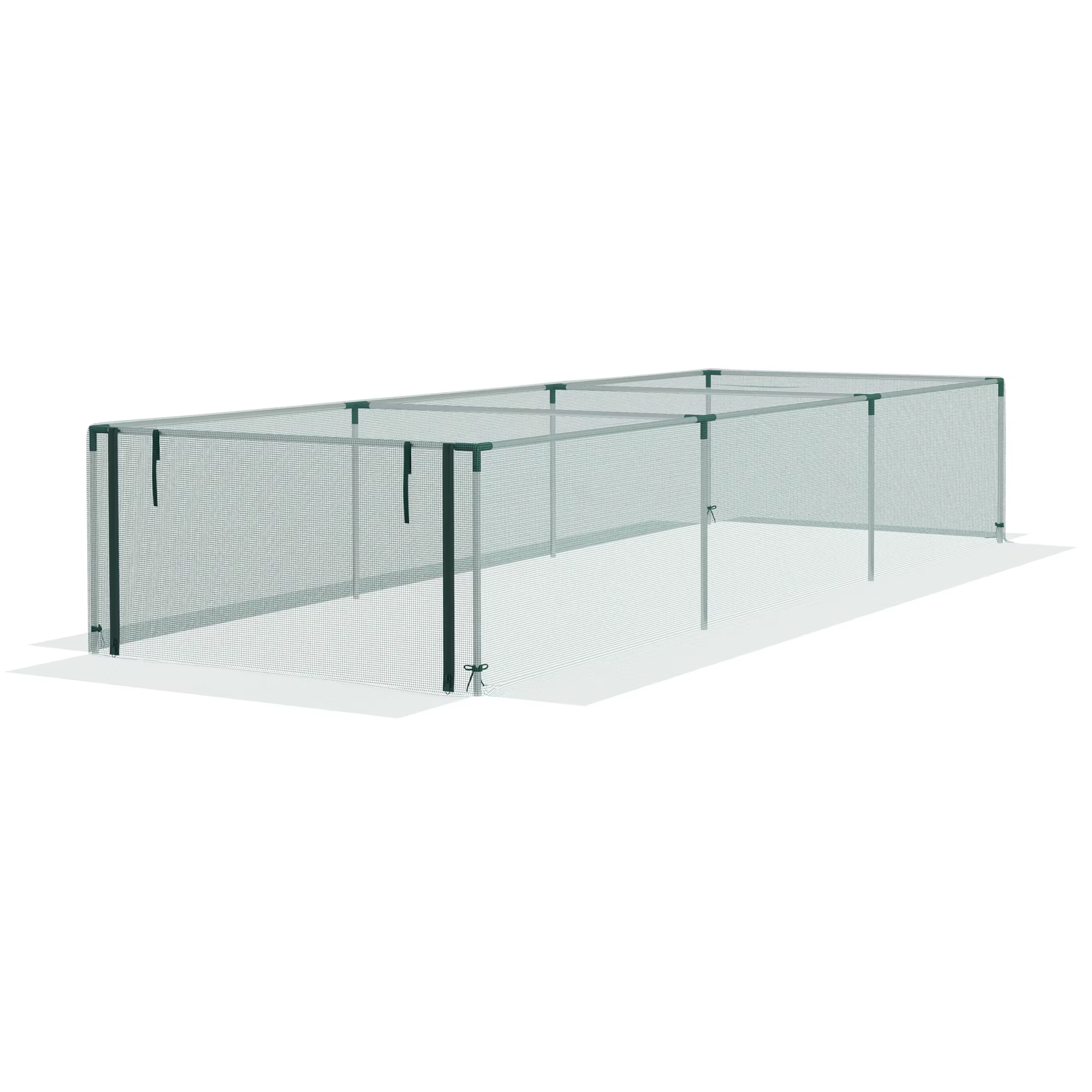 Putukavõrguga madal kasvuhoone peenrale 125 × 373 × 62,5 cm