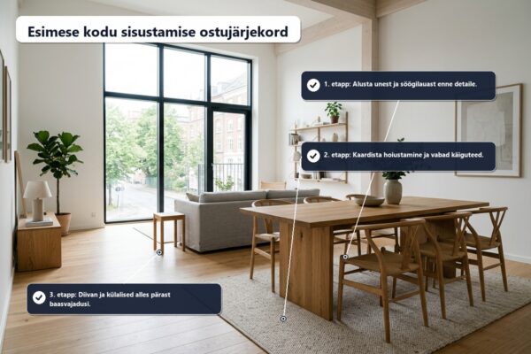 Esimese kodu sisustamine: mööbli ostmise järjekord | E-pood Tootemaailm Esimese kodu sisustamine: mööbli ostmise järjekord ja prioriteedid