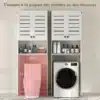 WC-kohale paigaldatav vannitoakapp ribustega ustega | E-pood Tootemaailm Valge rulooustega vannitoakapp WC kohal ja pesumasina kohal, mõõdud 64 cm ja 93 cm