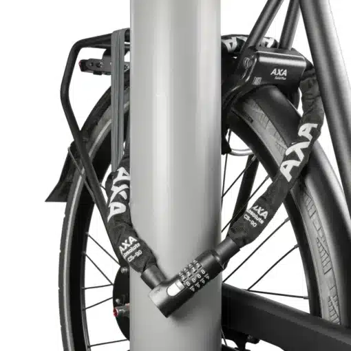Jalgratta koodiga kettlukk AXA Absolute 5 90 cm | E-pood Tootemaailm AXA Absolute C9-90 rattalukk, mis kinnitab jalgratta halli posti külge