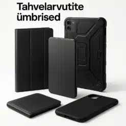 Erinevad tahvelarvutite ümbrised laual