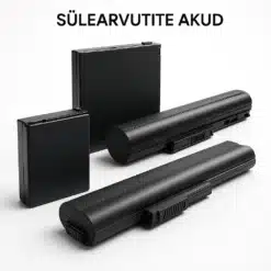 Erinevad sülearvutite akud valgel taustal