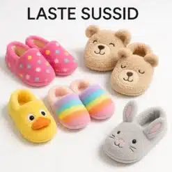 Erinevates värvides ja disainides laste sussid
