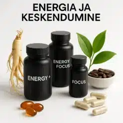 Erinevad toidulisandid, mis toetavad energiat ja keskendumist