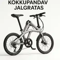 Kokkupandav jalgratas linnatänaval