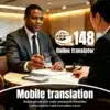 Nutikas AI tasku tõlk 148+ keelt | E-pood Tootemaailm Ärikohtumisel hoitav mobiilne tõlkeseade ja tekst „148 Online translator“