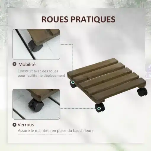 Lillepotialus rataste ja piduritega 2 tk 30 cm | E-pood Tootemaailm Lillepotialus rataste ja piduritega 2 tk 30 cm