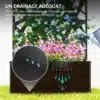 Metallist privaatsussirm sisseehitatud istutuskastiga 61 x 113 cm | E-pood Tootemaailm Must istutuskast lilledega, mille põhjas olev drenaaž laseb liigsel veel ära voolata