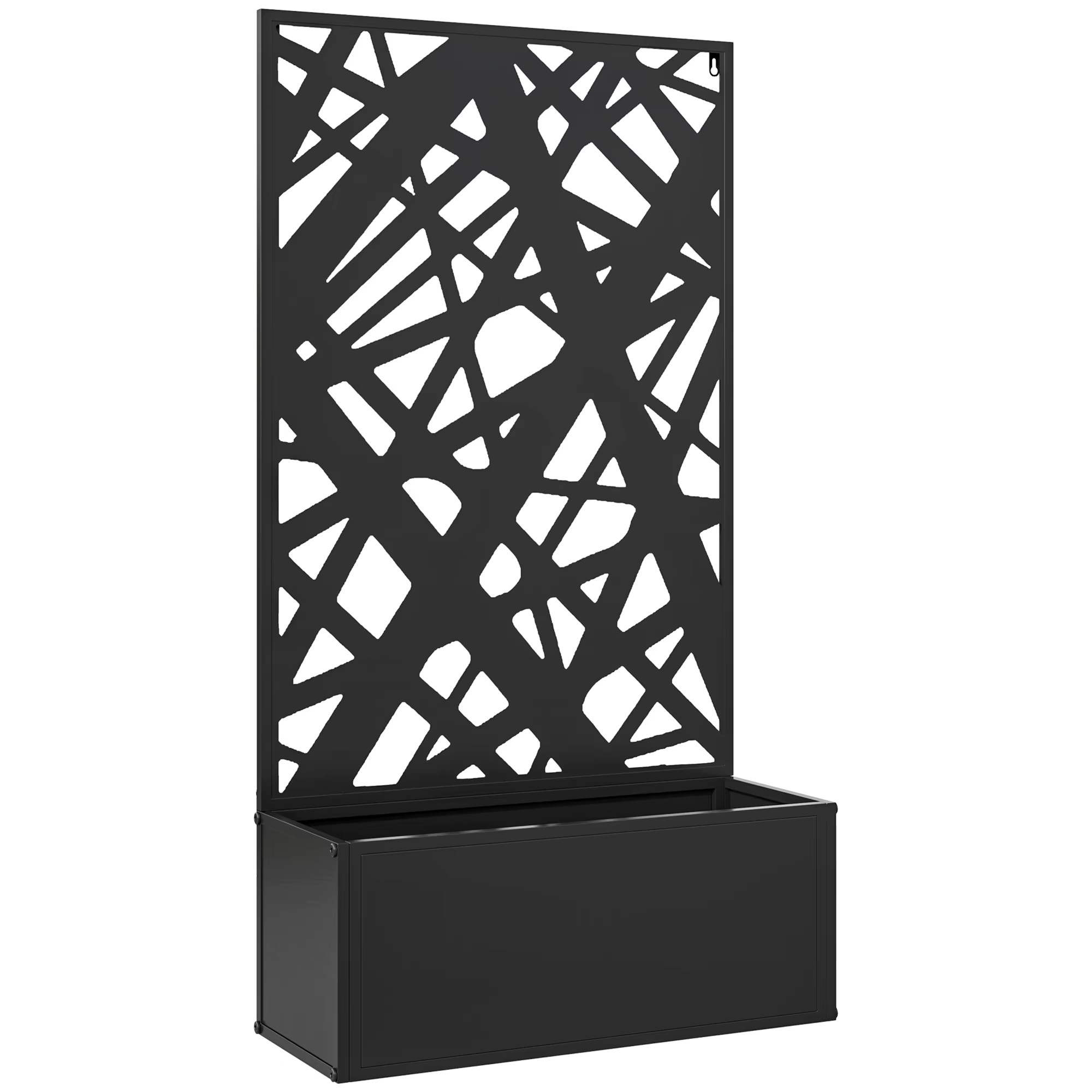Metallist privaatsussirm sisseehitatud istutuskastiga 61 x 113 cm