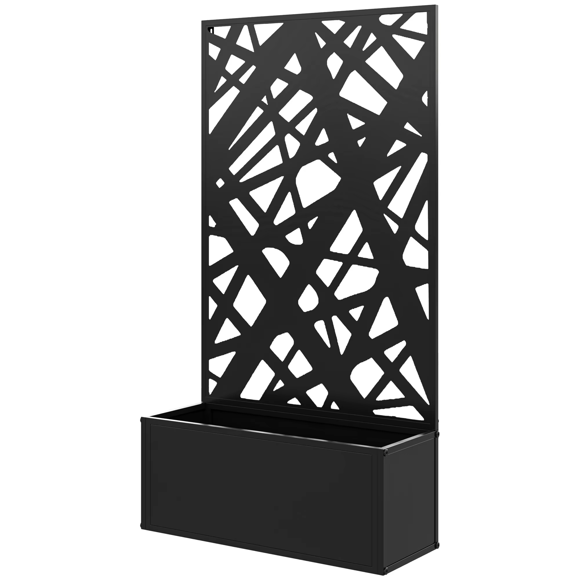 Metallist privaatsussirm sisseehitatud istutuskastiga 61 x 113 cm