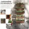 Viiekorruseline vertikaalne taimealus drenaažirennidega | E-pood Tootemaailm Viiekorruseline vertikaalne taimealus drenaažirennidega