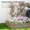 Pikk puidust kõrgpeenar 3 ronitaimede võrega | E-pood Tootemaailm Pikk puidust kõrgpeenar 3 ronitaimede võrega