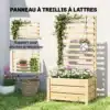 Puidust taimekast ronitaimede võrega 60 × 39 × 120 cm | E-pood Tootemaailm Puidust taimekast ronitaimede võrega 60 × 39 × 120 cm