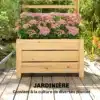 Puidust taimekast ronitaimede võrega 60 × 39 × 120 cm | E-pood Tootemaailm Puidust taimekast ronitaimede võrega 60 × 39 × 120 cm