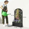 Metallist taimekast ronitaimede võrega 29 l | E-pood Tootemaailm Must metallist ronitaimede tugi ja istutuskast, kõrgus 113 cm ning laius 61 cm