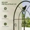 Ronitaimede dekoratiivsed metallvõred lindudega, 2 tk, 50 × 120 cm | E-pood Tootemaailm Must metallist aiakaar linnusilueti ja dekoratiivsete keerdornamentidega, rooste- ja ilmastikukindel