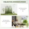 Ronitaimede dekoratiivsed metallvõred lindudega, 2 tk, 50 × 120 cm | E-pood Tootemaailm Mustast metallist kaarjas aiavõre ronitaimede toestamiseks ja dekoratiivseks privaatsusekraaniks