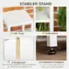 Astmelise disainiga lillealus seitsme riiuliga potitaimedele | E-pood Tootemaailm Valge taimealus MDF-plaadi, terasraami, seinakinnitusrihma ja reguleeritavate jalgadega