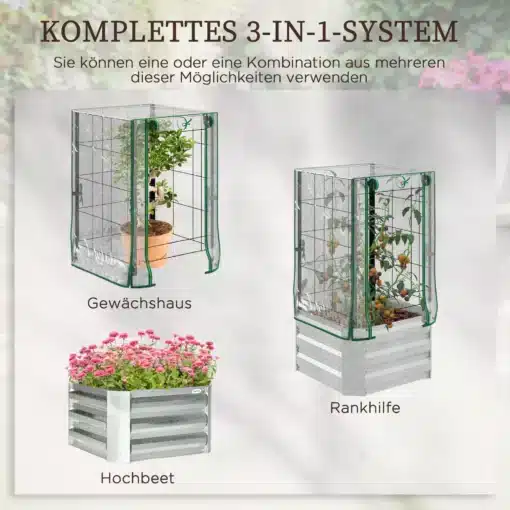 Trellise ja kattega minikasvuhoone kõrgpeenar taimedele | E-pood Tootemaailm Trellise ja kattega minikasvuhoone kõrgpeenar taimedele