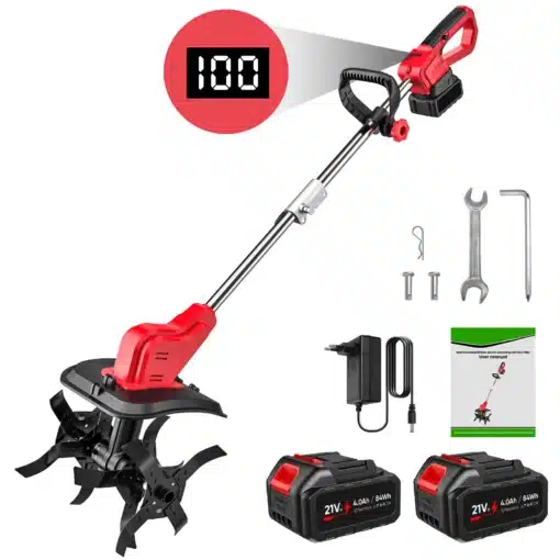 Akukultivaator 21 V 550 W, 30 cm töölaius, 2 akut | E-pood Tootemaailm Akukultivaator 21 V 550 W, 30 cm töölaius, 2 akut
