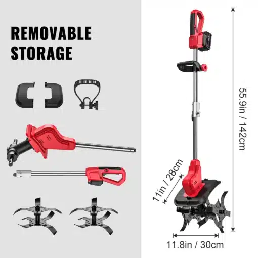 Akukultivaator 21 V 550 W, 30 cm töölaius, 2 akut | E-pood Tootemaailm Akukultivaator 21 V 550 W, 30 cm töölaius, 2 akut