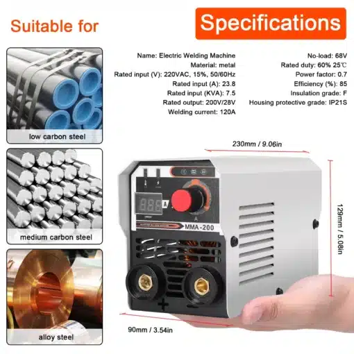 MMA-keevitusinverter 120 A digitaalse näidikuga | E-pood Tootemaailm MMA-keevitusinverter 120 A digitaalse näidikuga