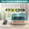 Automaatne munainkubaator 24/36 munale munade automaatse pööramisega | E-pood Tootemaailm Automaatne munainkubaator 24/36 munale munade automaatse pööramisega