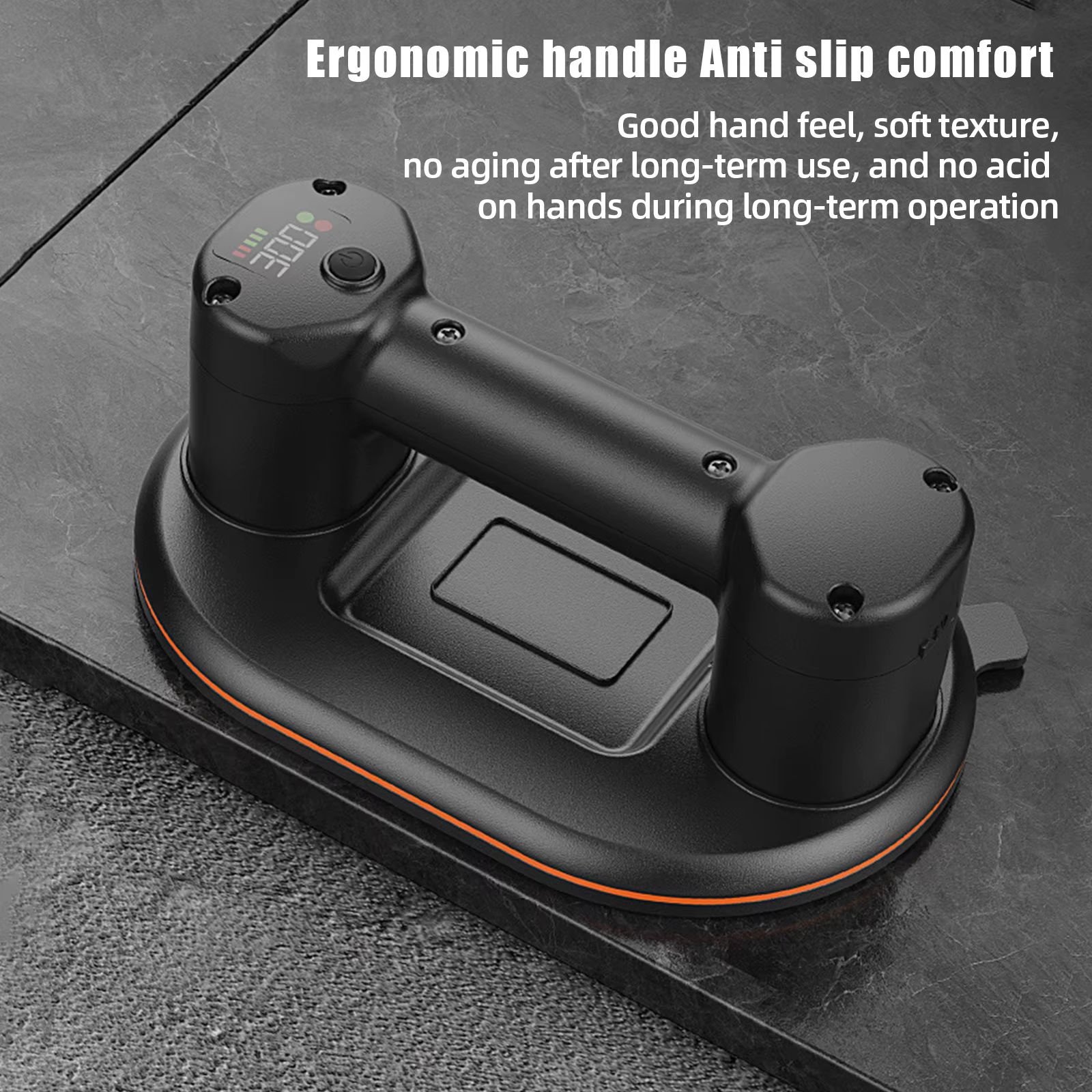Must reguleeritava ekraaniga ergonoomiline käepide antislip pinnaga