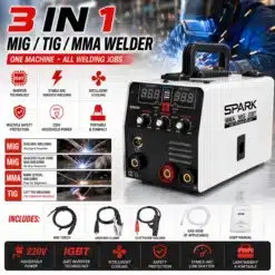 3-in-1 MIG TIG MMA keevitusaparaat 220 V IGBT-inverteriga