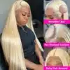 Blond sirge parukas läbipaistvast pitsist esiosaga | E-pood Tootemaailm Blond sirge parukas läbipaistvast pitsist esiosaga