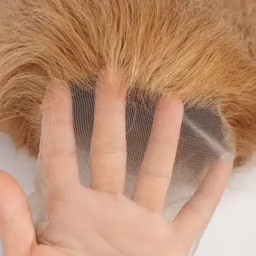 Meeblond inimjuustest parukas naistele | E-pood Tootemaailm Meeblond laineline parukas läbipaistva pitsist esiosaga
