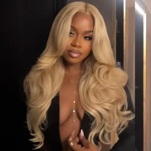 Blond pikk laineline inimese juustest naiste parukas | E-pood Tootemaailm Blond pikk laineline inimese juustest naiste parukas