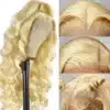 Blond pikk laineline inimese juustest naiste parukas | E-pood Tootemaailm Blond pikk laineline inimese juustest naiste parukas
