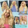 Blond pikk laineline inimese juustest naiste parukas | E-pood Tootemaailm Blond pikk laineline inimese juustest naiste parukas