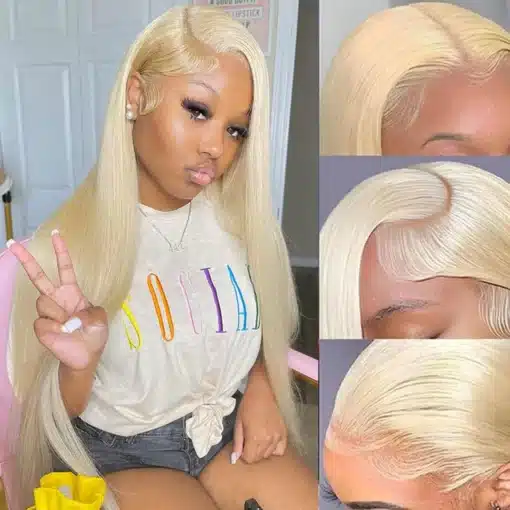 Blond inimjuustest kvaliteetne parukas naistele | E-pood Tootemaailm Blond inimjuustest kvaliteetne parukas naistele