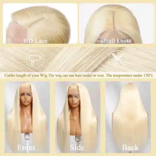 Blond inimjuustest kvaliteetne parukas naistele | E-pood Tootemaailm Blond inimjuustest kvaliteetne parukas naistele